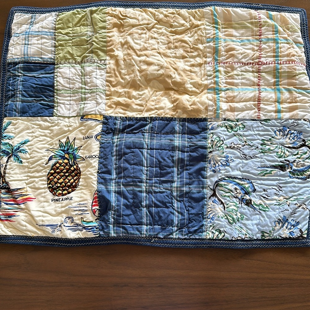 Pottery Barn Kids Hawaiian Quilt Sham EUC